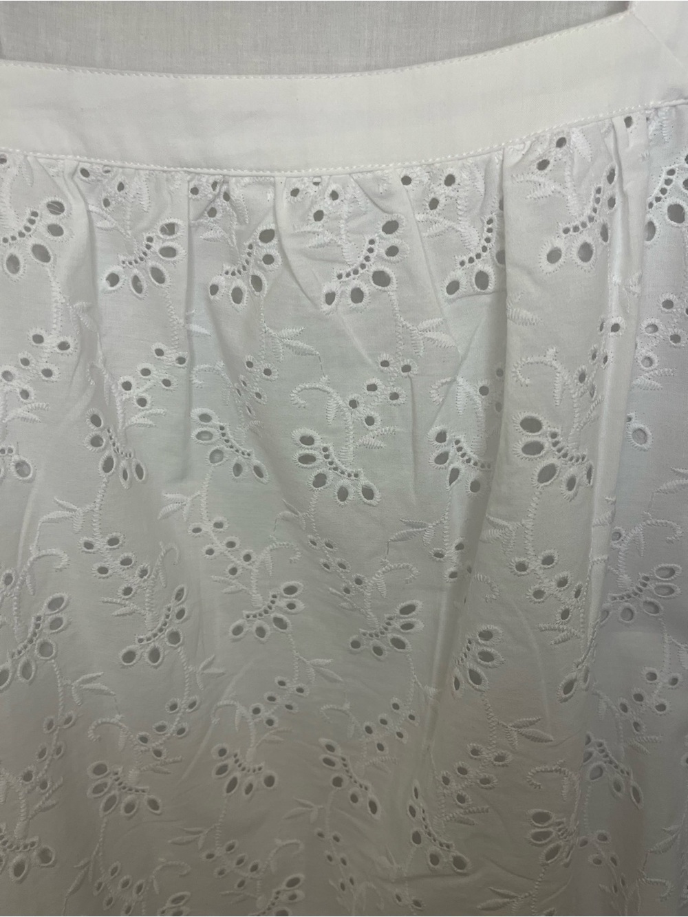 Grand & Greene White Eyelet Embroidered Tunic Blouse | Size Large - Picture 5 of 10